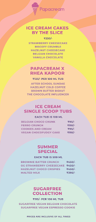 Papacream menu 2