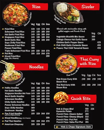 Wok & Chops menu 