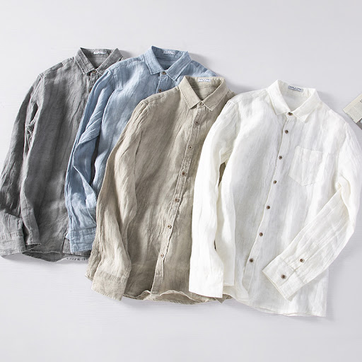 Title 5, Loose Retro Crumpled Square Neck Shirt for Wome...