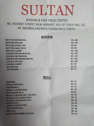 Sultan Biryani & Fast Food Centre menu 1