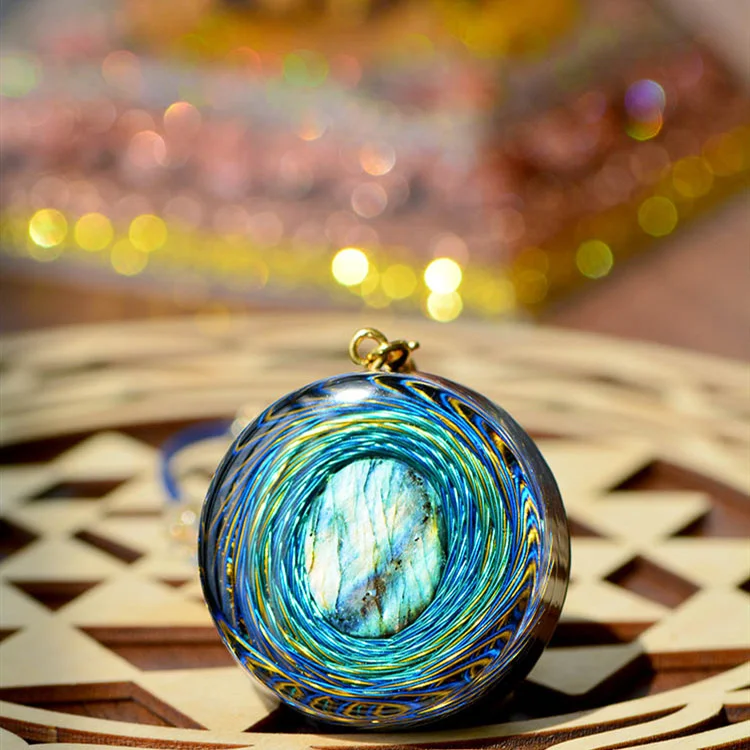 Title 1, High Frequency Natural Crystal Pendant Votive N...