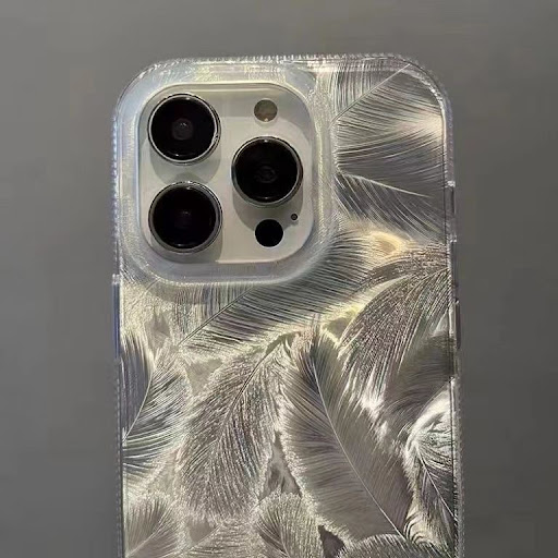 Title 5, Feather Pattern Gradient Phone Case offers styl...