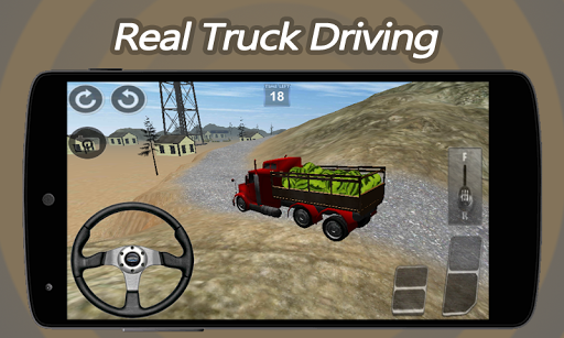 Truck simulator cargo-carrying