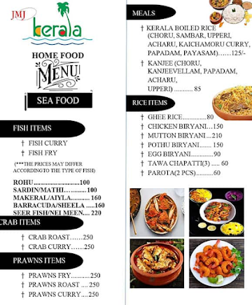 Kerala Home Food menu 