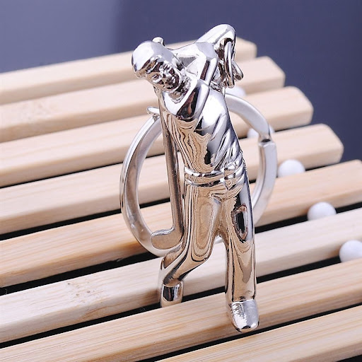 Title 4, Creative and simple metal keychain, a durable a...