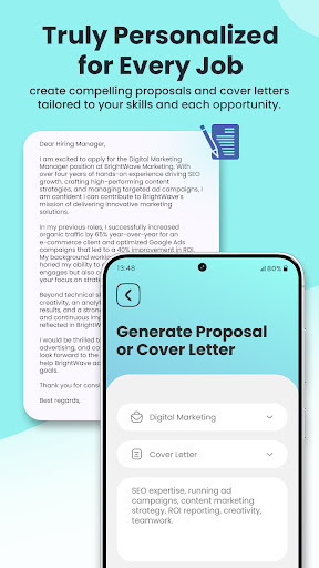 Screenshot AI Cover Letter Writer & Chat