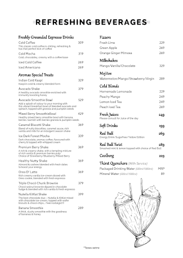 Aromas Cafe & Bistro menu 