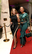 Socialite Norma Mngoma, left, and businesswoman Johanna Mukoki.

