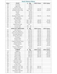 Sri Lakshmi Bakery & Sweets menu 3