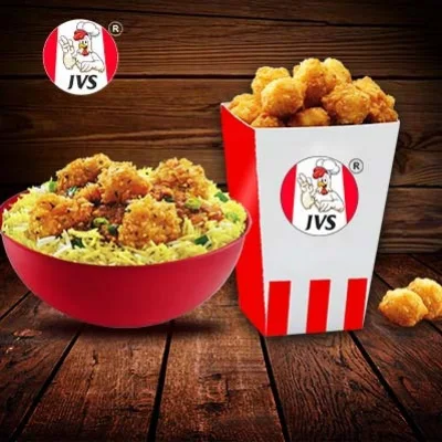 Chicken Popcorn Rice Bowl With Hot & Crispy Popcorn