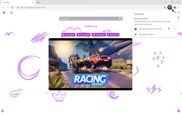 Racing Rocket Game New Tab