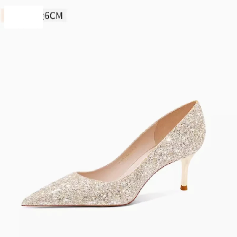 Chaussures de mariage dorées Champagne français pour femmes. Nouveautés automne et hiver, idéales pour les pieds non fatigués, confort exceptionnel.