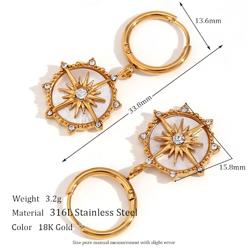 Title 1, Fashion Personalized Minority Retro Compass Ear...
