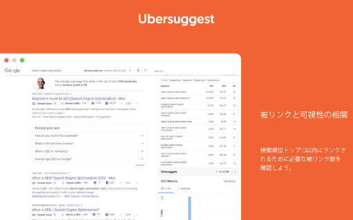 Ubersuggest - SEO＆キーワードの発見