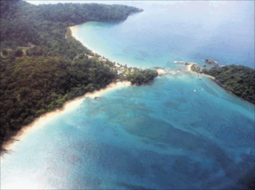 An aerial view of the Bom Bom Island Resort on the northern shore of Príncipe Picture: WWW.AFRICAS-EDEN.COM