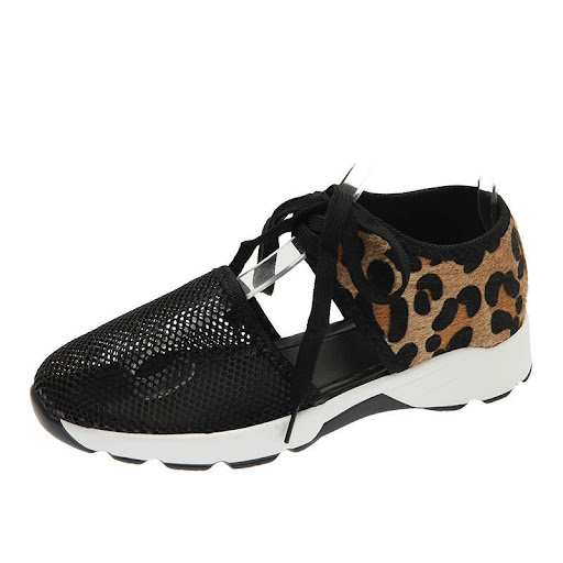 Title 4, Flat Sports Lace-up Leopard Print Shoes. Comfor...