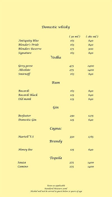 The Northern Frontier menu 