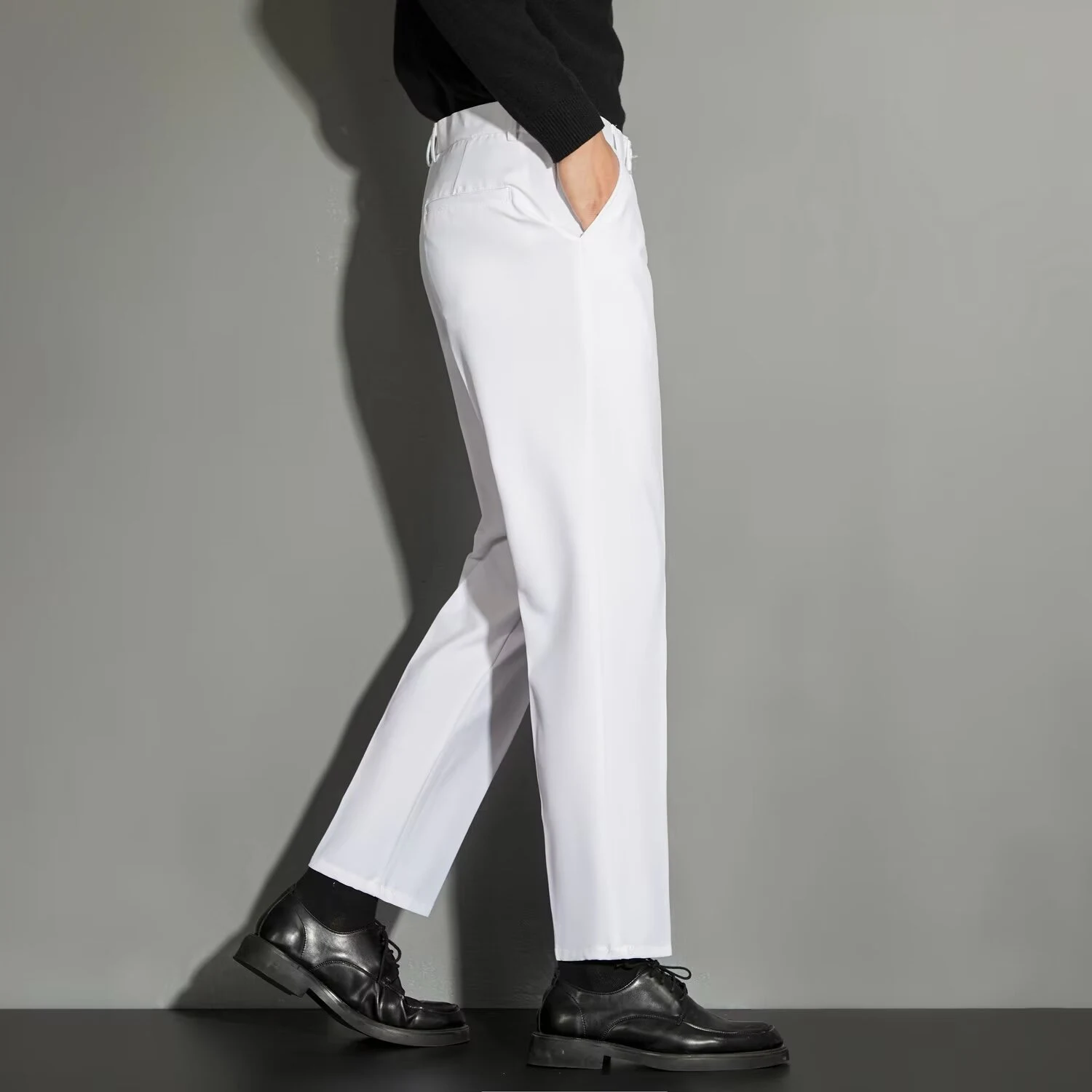 Title 25, Spring Draping Effect Straight All-matching Ank...