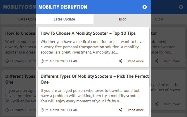 Mobility Disruption - Latest Blog News Preview image 1