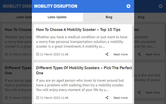 Mobility Disruption - Latest Blog News