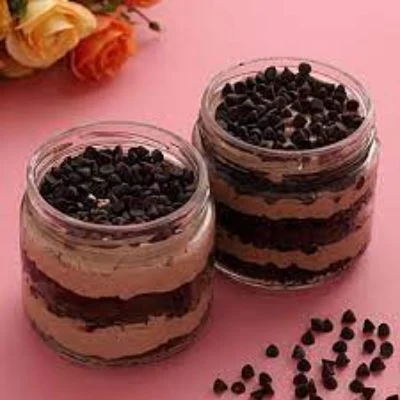 Indian Rasmalai & Chocolate Mousse Cake Jar