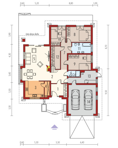 Kornelia II G2 Leca® Dom - Rzut parteru