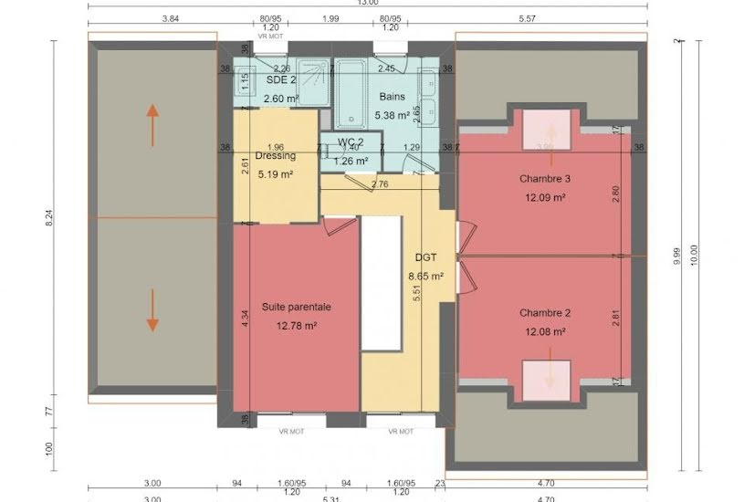  Vente Terrain + Maison - Terrain : 592m² - Maison : 139m² à Mourmelon-le-Grand (51400) 