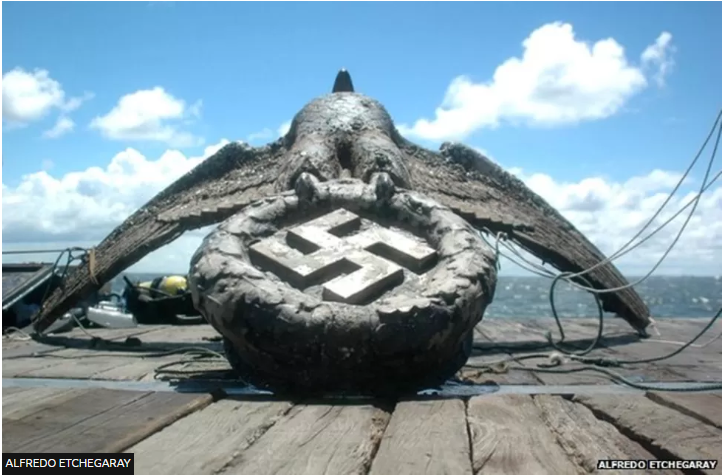 The bronze eagle once adorned the Admiral Graf Spee