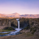 High waterfall