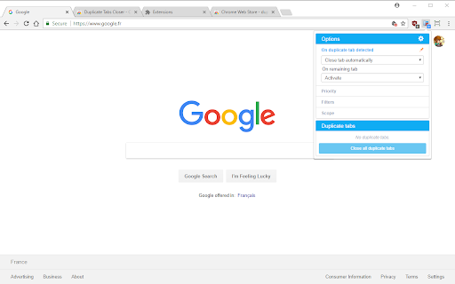 Duplicate Tabs Closer