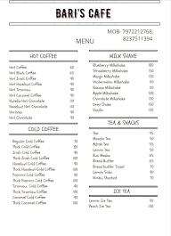 Bari's Cafe menu 7