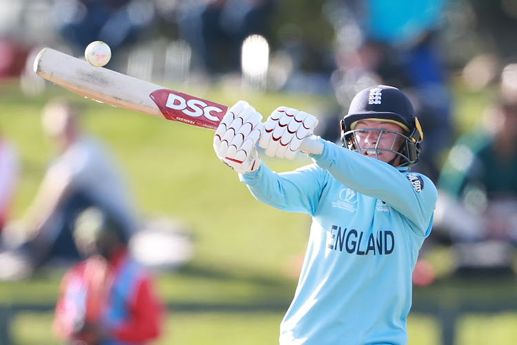 Danielle Wyatt of England bats during the 2022 ICC Women's Cricket World Cup Semi Final match between South Africa and England at Hagley Oval on March 31, 2022 in Christchurch, New Zealand.