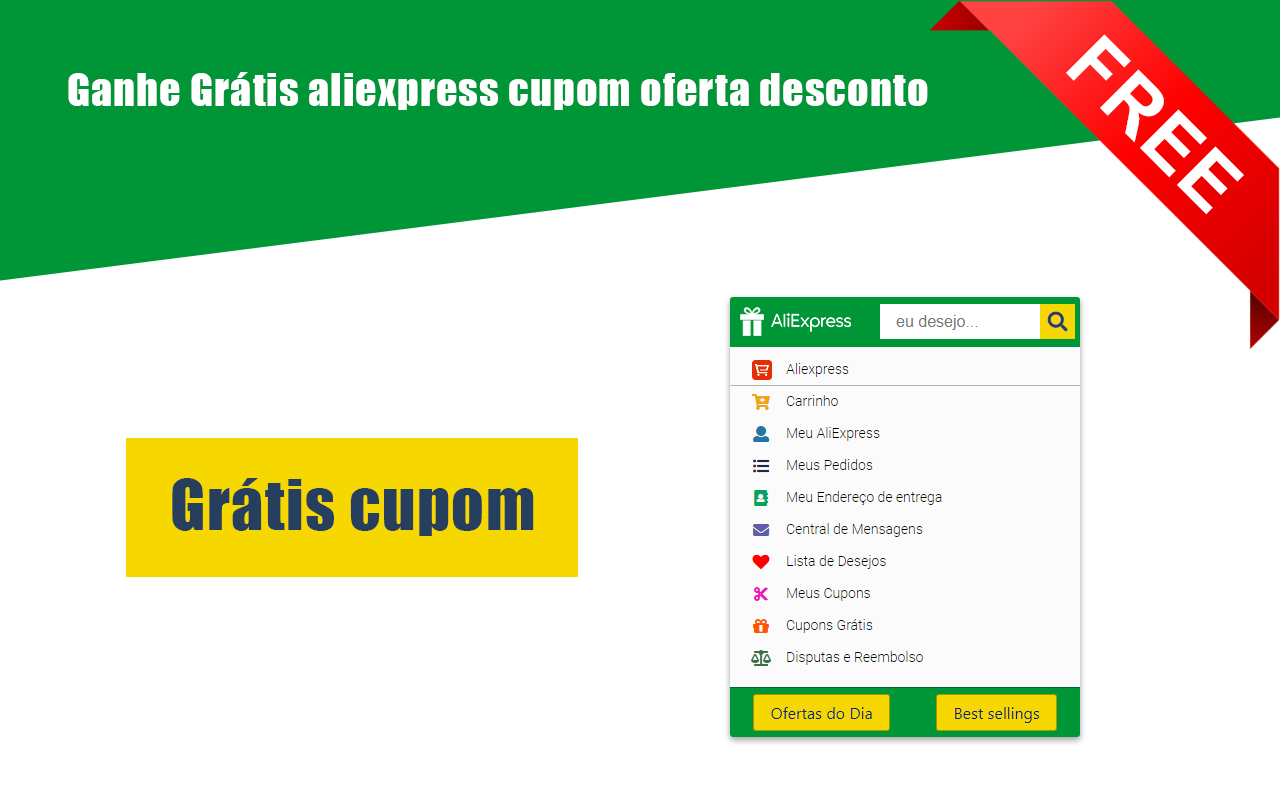 Ganhe Grátis aliexpress cupom oferta desconto Preview image 3