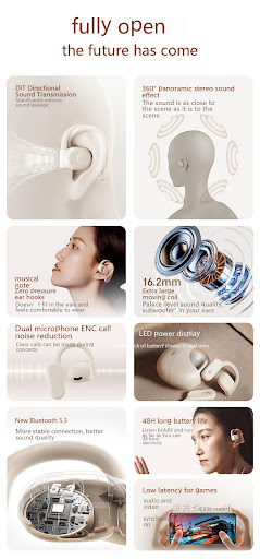 Title 12, Bone Conduction Wireless Ear Clip headphones, e...