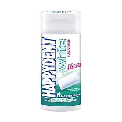 Happydent White Xylitol Sugarfree Spearmint Flavour Chewing Gum Pocket Bottle