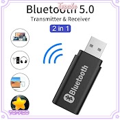 Usb Truyền Nhận Tín Hiệu Bluetooth 5.0 Jack Cắm 3.5Mm