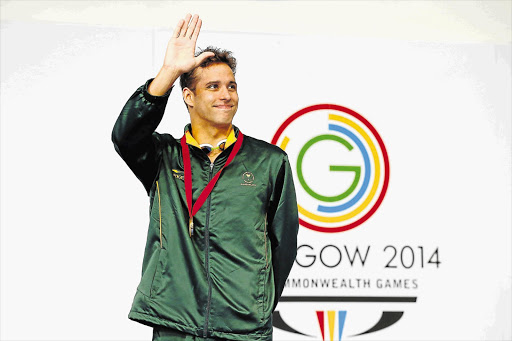 FULL METAL JACKET: Swimmer Chad le Clos left Glasgow with more medals than any other competitor at the Commonwealth Games this year - seven