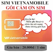 Sim Vietnamobile Gói Cước Cảm Ơn Data Không Giới Hạn Trọn Gói 1 Tháng