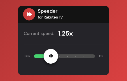 Speeder for Rakuten TV: adjust playback speed small promo image