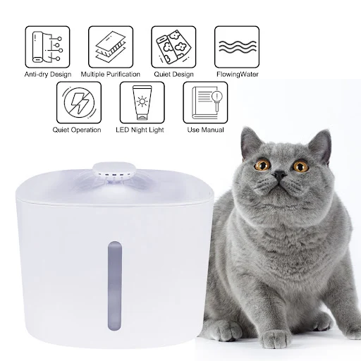 Cat Dog Drinking Bowl Mute USB Pet Supplies Automatic Water Fountain Cat Water Dispenser Pet Smart Drinking Feeder 3L