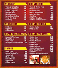 Kk Snacks menu 1