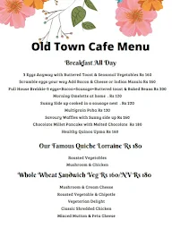 Old Town Cafe menu 2