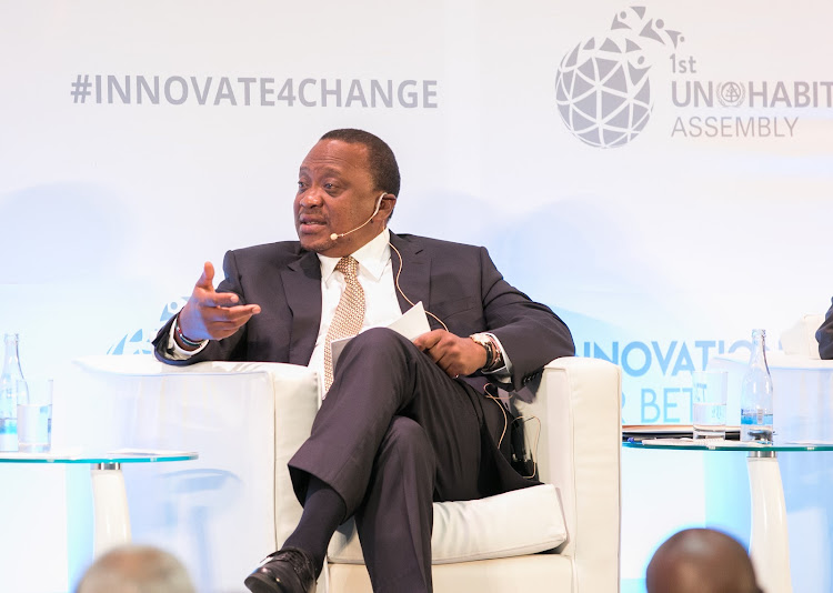 President Uhuru Kenyatta at UN Habitat headquarters in Gigiri on Wednesday, May 29, 2019.