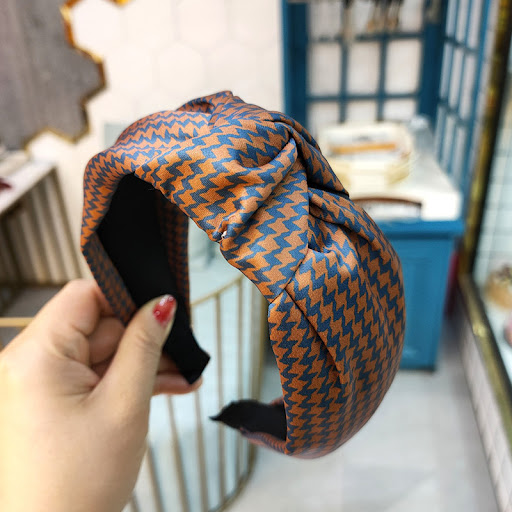 Title 4, Vintage Houndstooth Print Hairpin Headband adds...