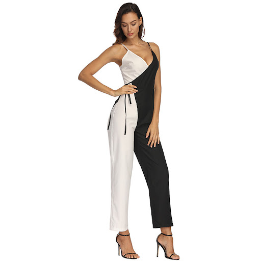Title 2, Womens Black and White Color Matching European...