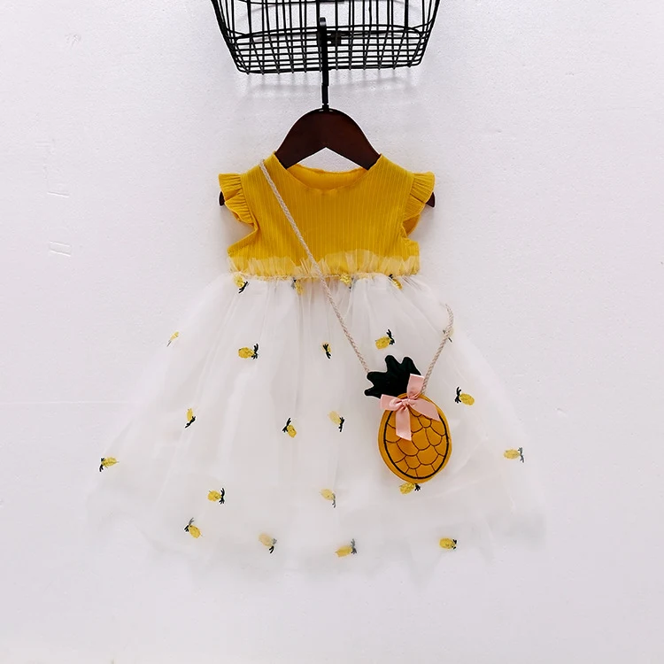 Title 4, Jupe Ananas avec Manches et Sacs pour Enfants