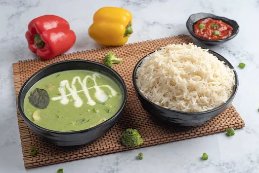 Veg Green Thai Curry With Rice