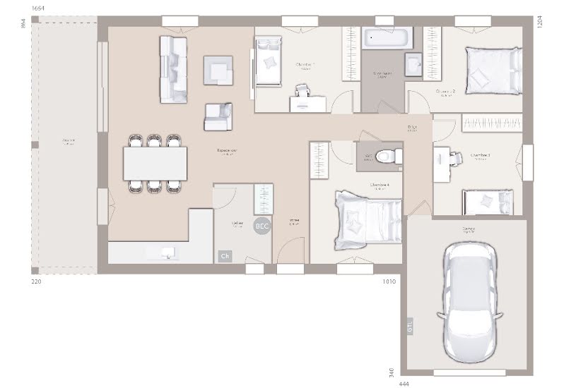  Vente Terrain + Maison - Terrain : 1 036m² - Maison : 100m² à Saint-Just-Malmont (43240) 