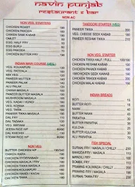 Navin Punjab Restaurant & Bar menu 2