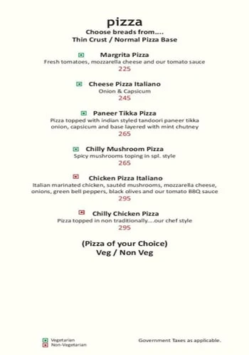 Cinch menu 